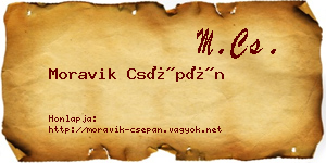 Moravik Csépán névjegykártya